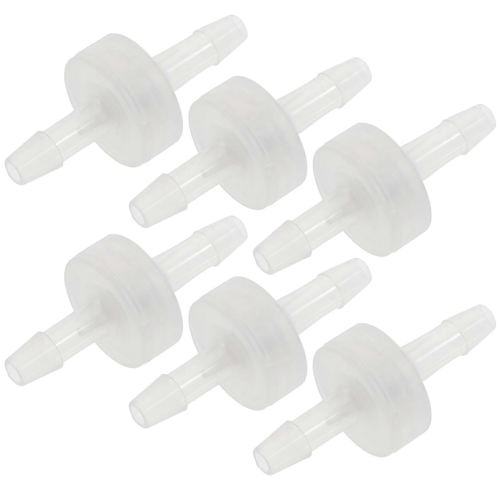 6pcs Plastic One Way Check Valve Inline Valve for Aquarium Flow Gas Liquid Resistance Prevent Backflow Fine Workmanship