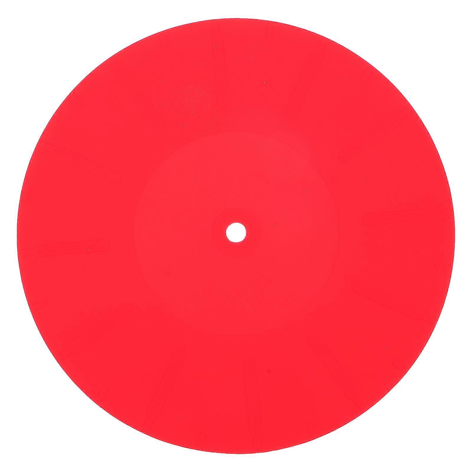 Shockproof Static Vinyl Record Mat with Sunken Middle Label Design for Turntable Protection and Enhanced Audio Performance