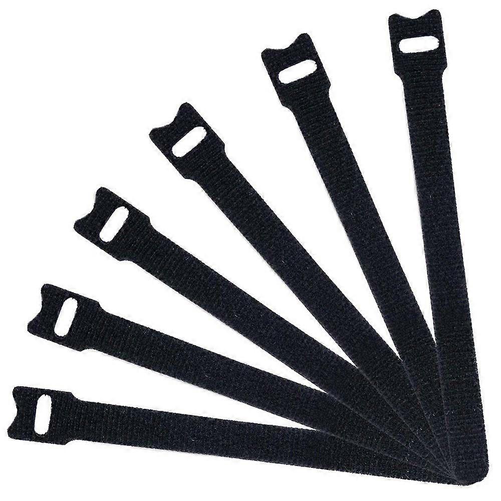 Reusable Fastening Cable Ties, Loop Cord Ties, Black,50 PCS