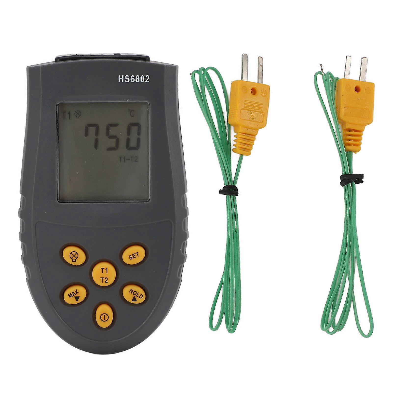 2025 Latest Model  HS6802 Dual Channel Digital Thermometer Handheld High
