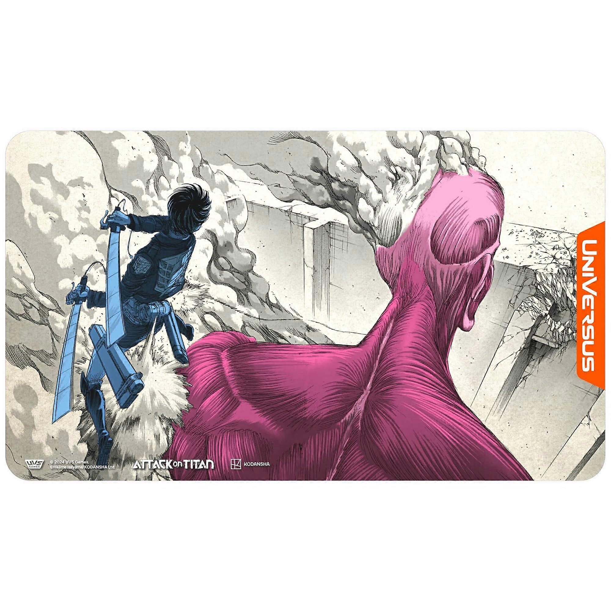 Universus: Attack On Titan: Origins Of Power - Lethal Strike Playmat - 24 X 14 Neoprene Mat, Tabletop Card Game Accessory, Uvs Games, Licensed