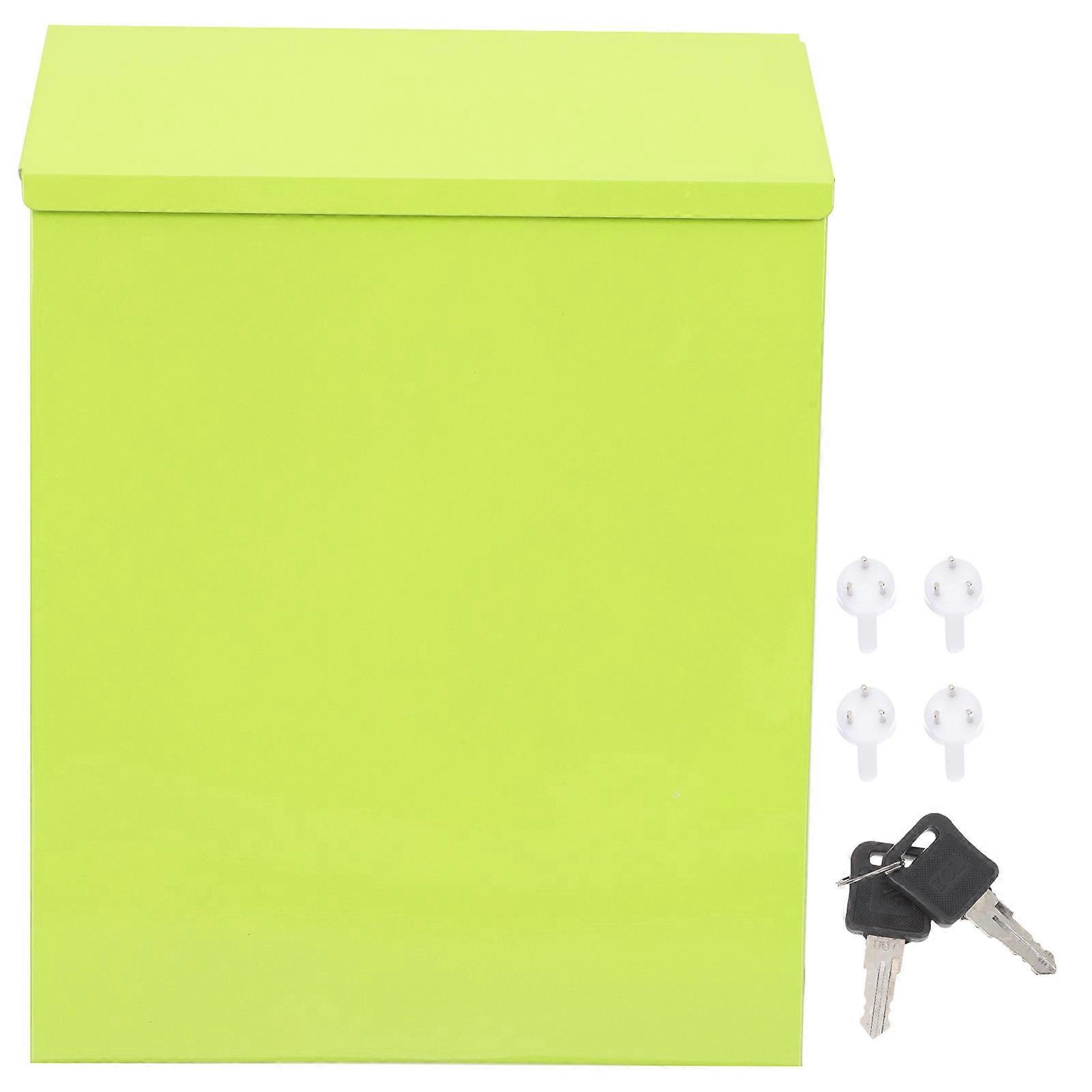 Multi Function Wall Mounted Suggestion Box with Lock, Durable Household Mail Holder for Letters, Easy Installation, Green, Wall Hanging Design