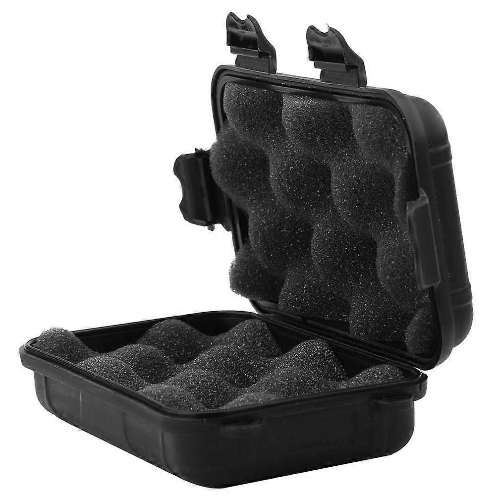 Outdoor Waterproof Shockproof Plastic Storage Box - Airtight Foldable Survival Container, Small, Black, S Size