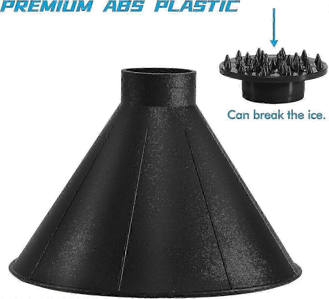 Car Windshield Magic Ice Scraper - 2 Pack Conical Scraper with Funnel