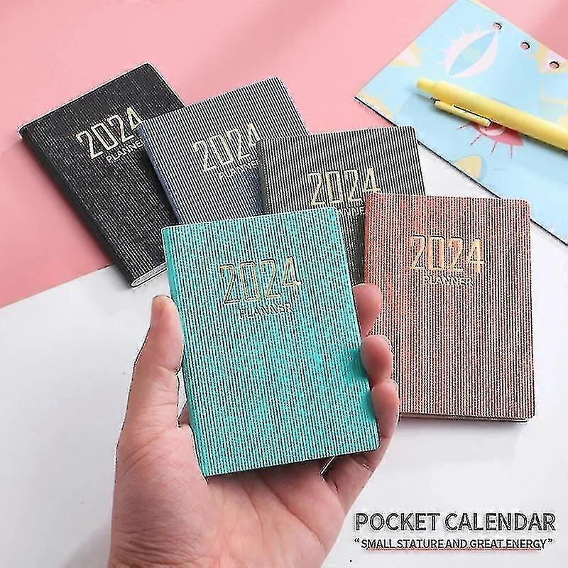 2024 A7 Mini Pocket Planner Organizer - 365 Days Weekly/Monthly Schedule Notebook for Office School