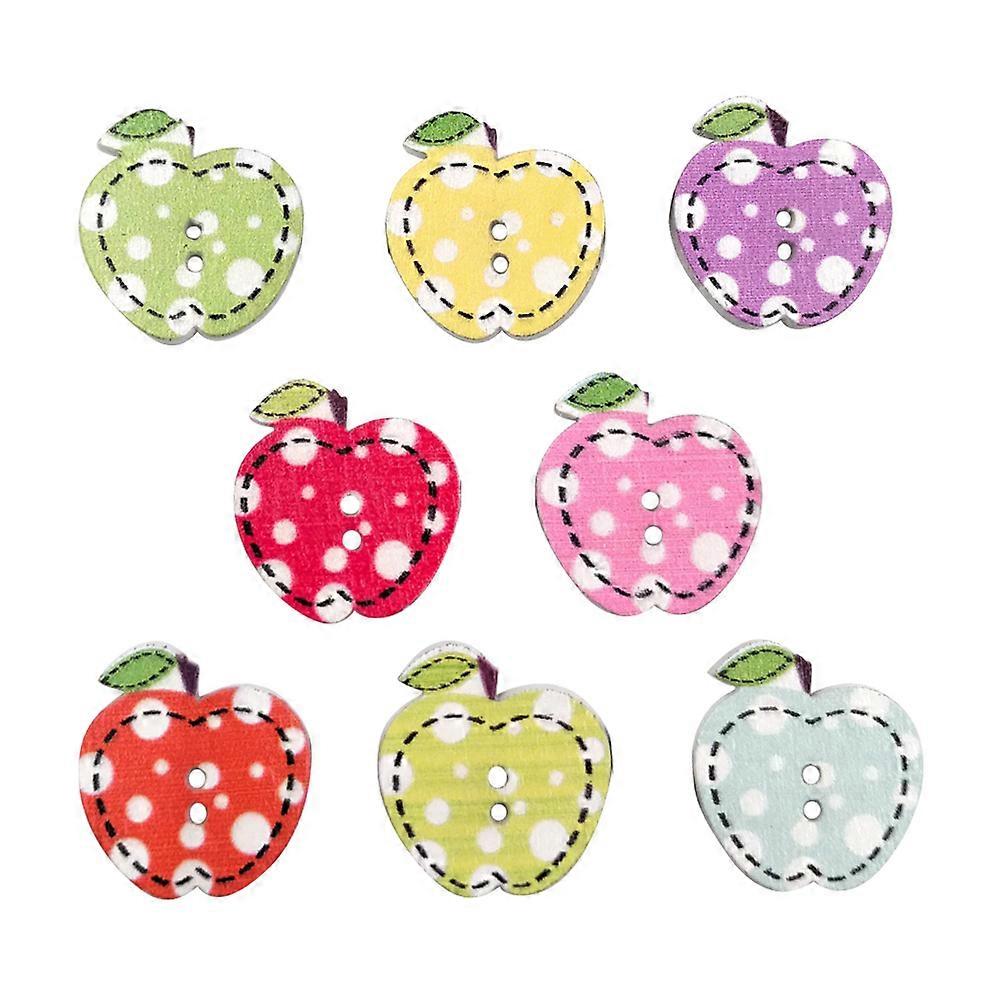 Sewing Buttons Animal Button Craft for Craft Projects Mixed Color Environmental 2 Holes Wooden Buttons 50Pcs