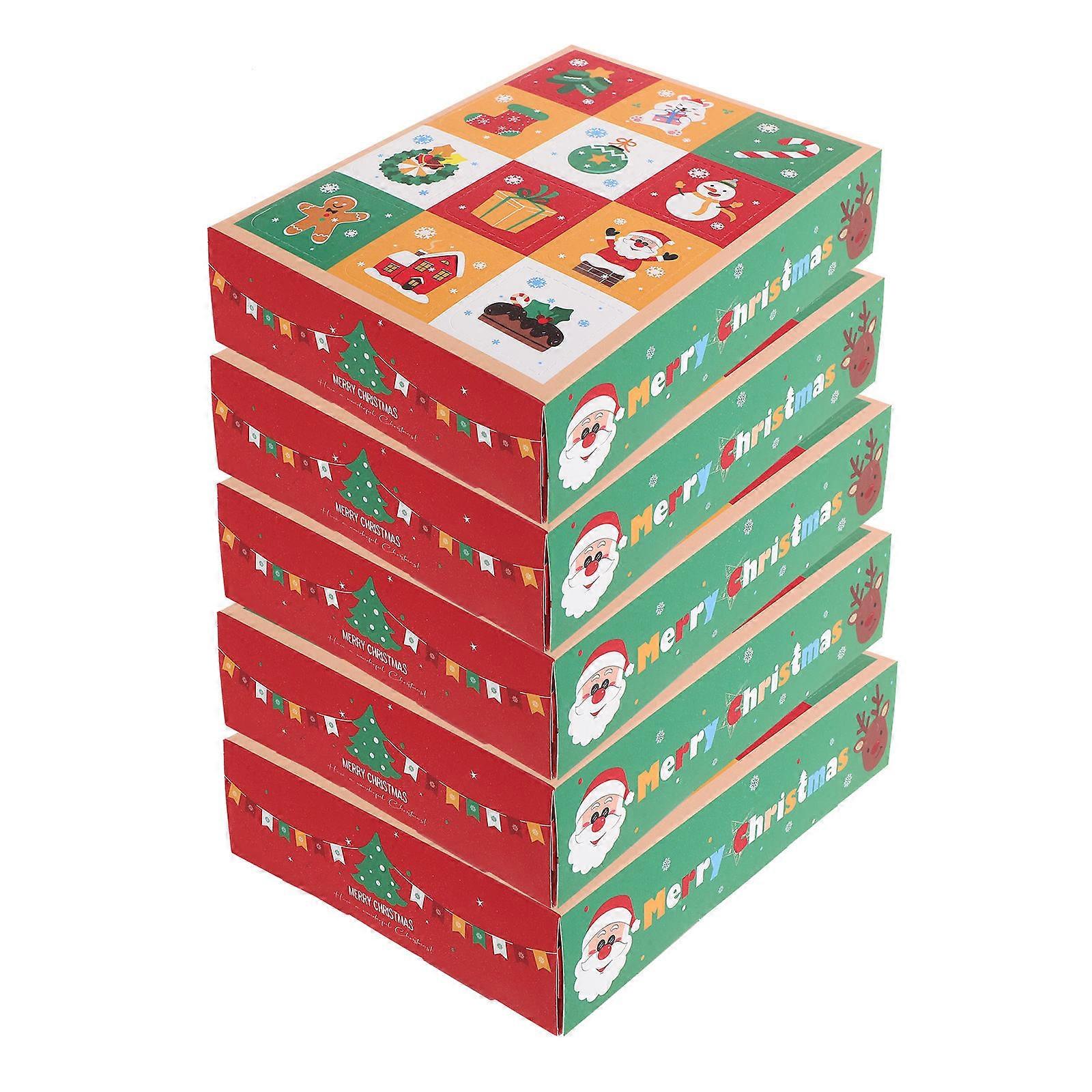 Candy Boxes Rectangular present Packing Box Christmas Celebration Multi-Colored 17.00X13.00X4.00CM Storage 5Pack
