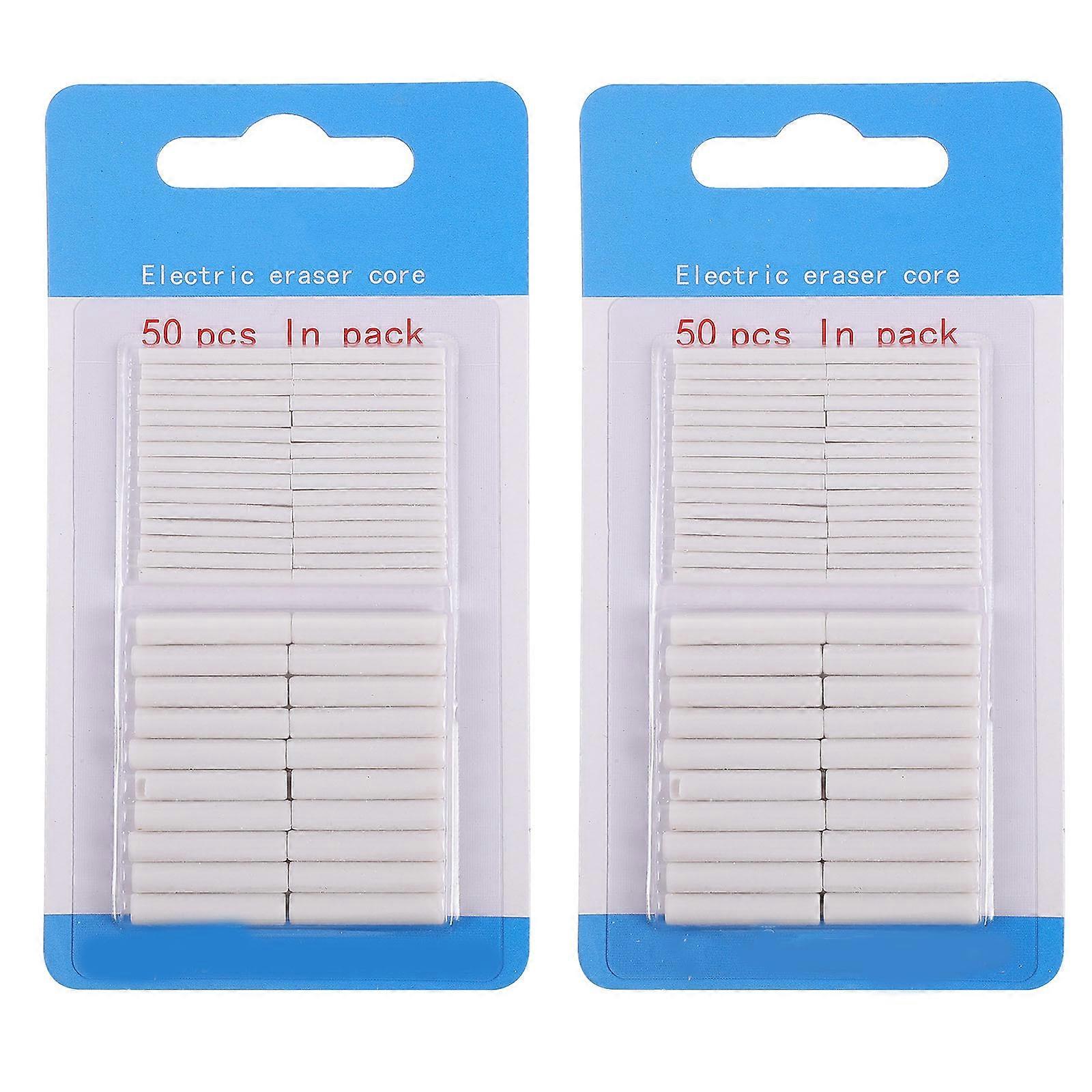 Electric Eraser Refills For Stationery Classroom 2.50x0.50x0.50cm Sketching And Drawing 100Pcs