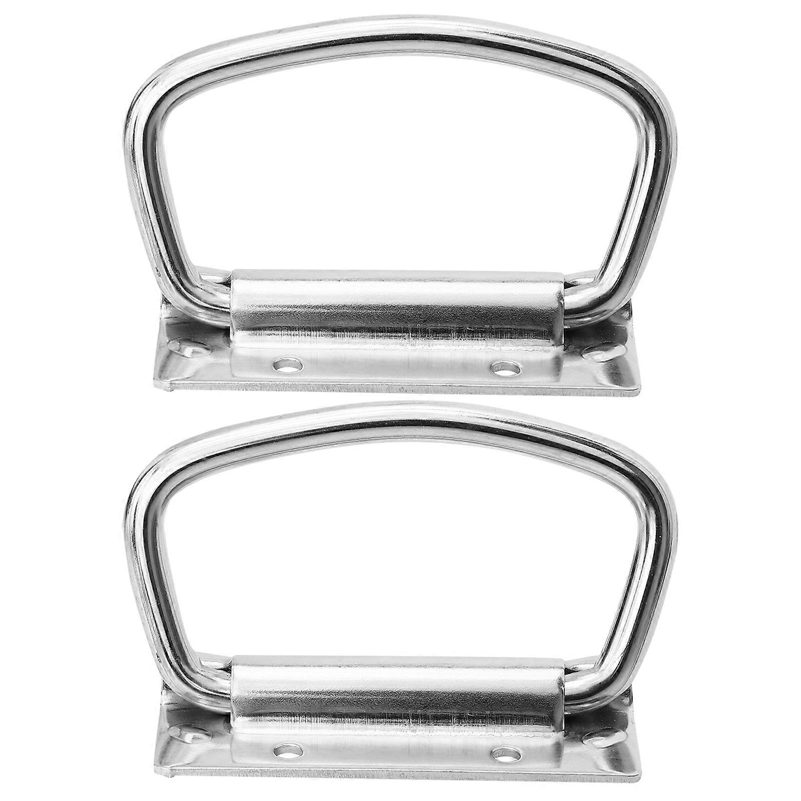 304 Stainless Steel Handle 2Pcs Silver Rust-Resistant Toolbox Handle for Toolbox Use