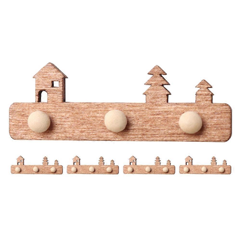 Tiny House Accessories Mini Dollhouse Accessory Synthetic Material Wall-mounted Hanger Model 5Pcs