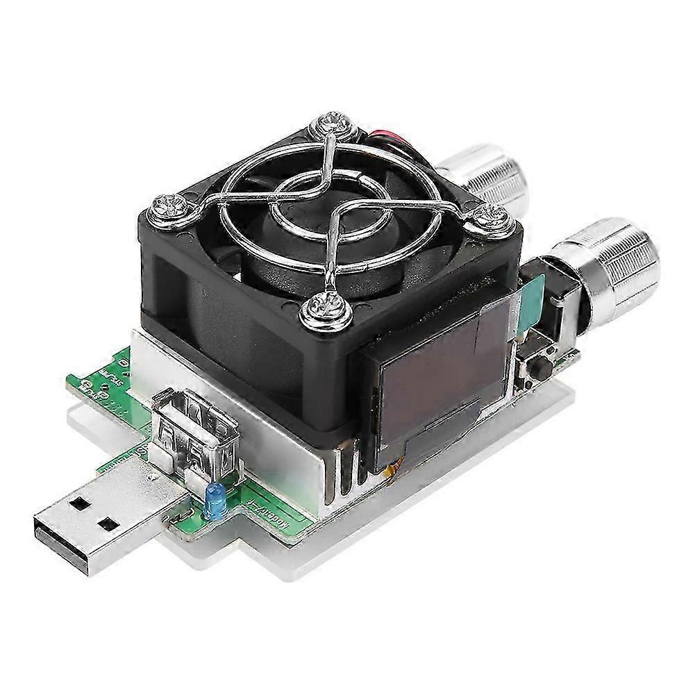 35W Adjustable USB Constant Current Electronic Load Battery Voltage Capacity Tester With LCD