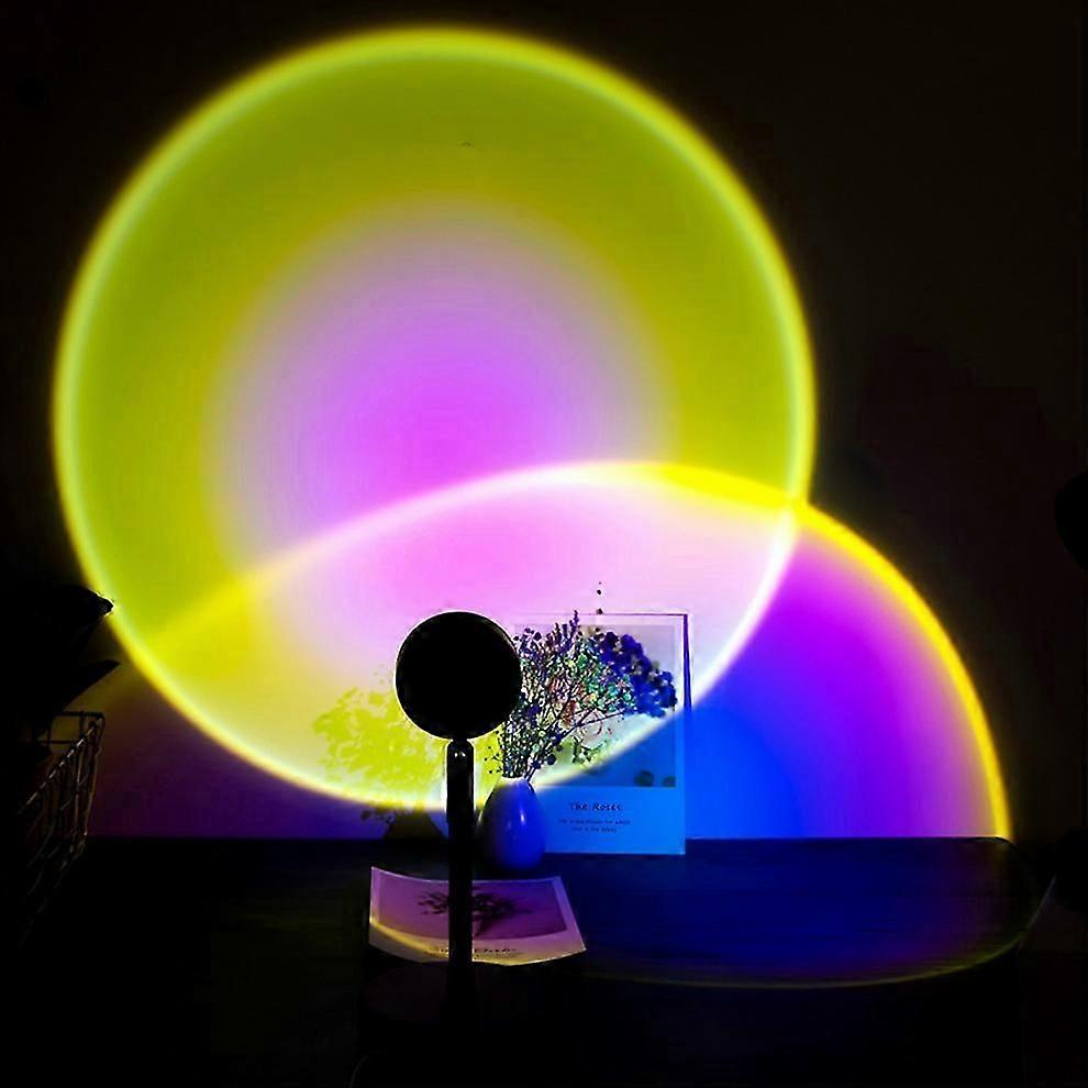 Lampada a proiezione solare - Proiettore a LED Arcobaleno Rotante Sognante Luce d'atmosfera Camera da letto Proiettore Lampada da terra