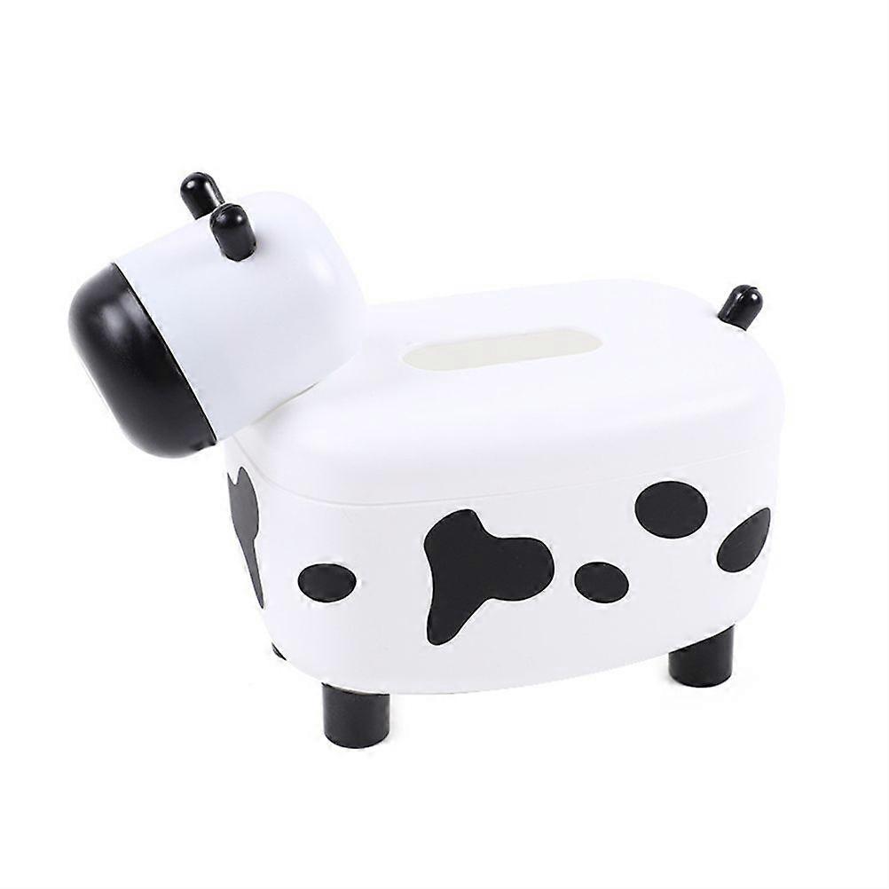 Cow Tissue Box Cover DIY Toothpick Holder Multi-functional Tissue Box Holder