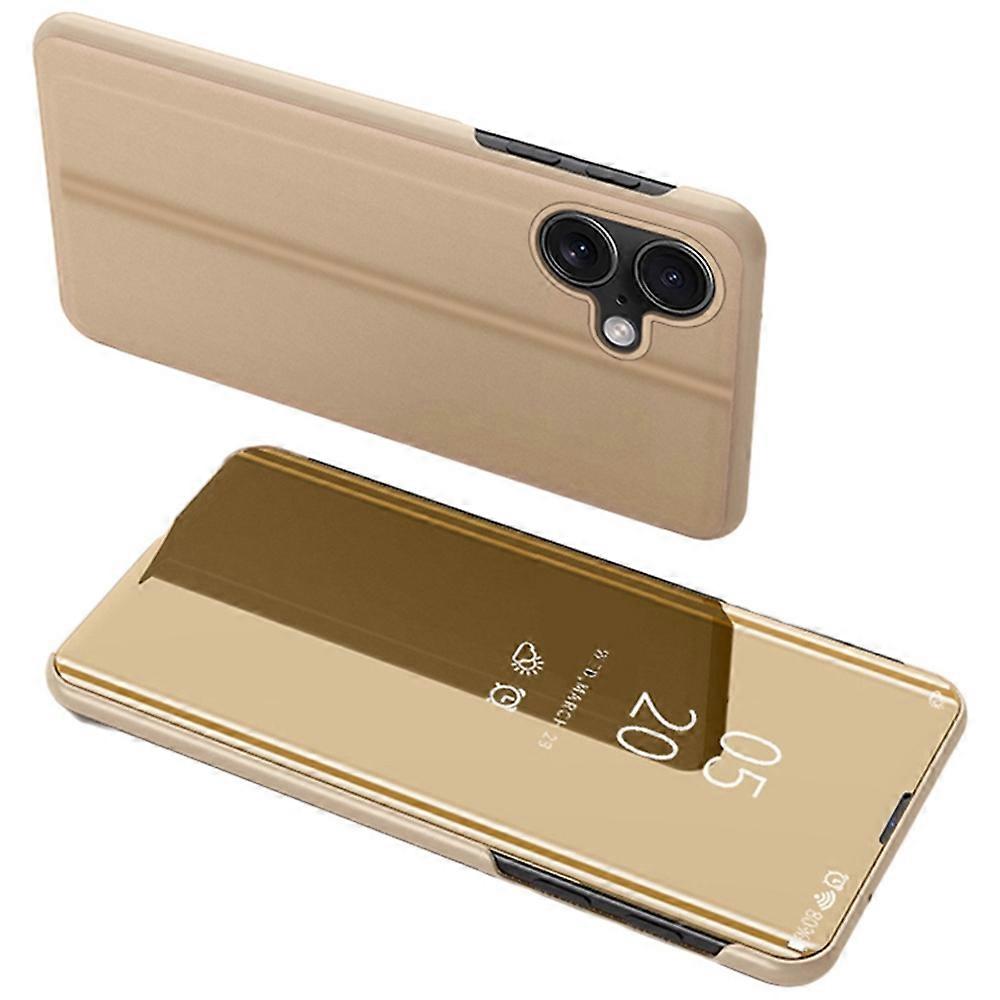 For iPhone 16 Case View Window Stand Leather Flip Phone Cover