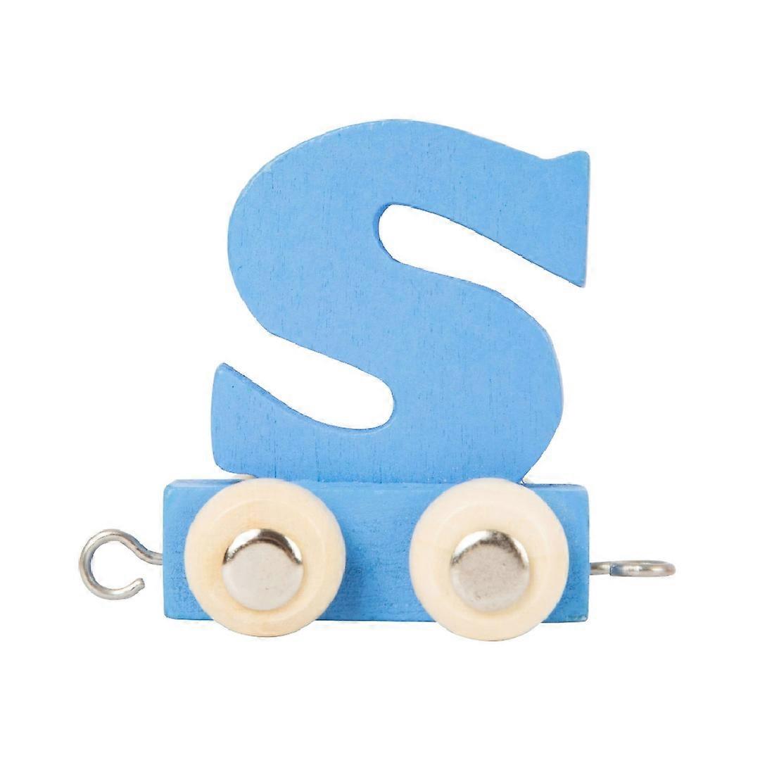 Small Foot Blue Wooden Train Letter 'S'