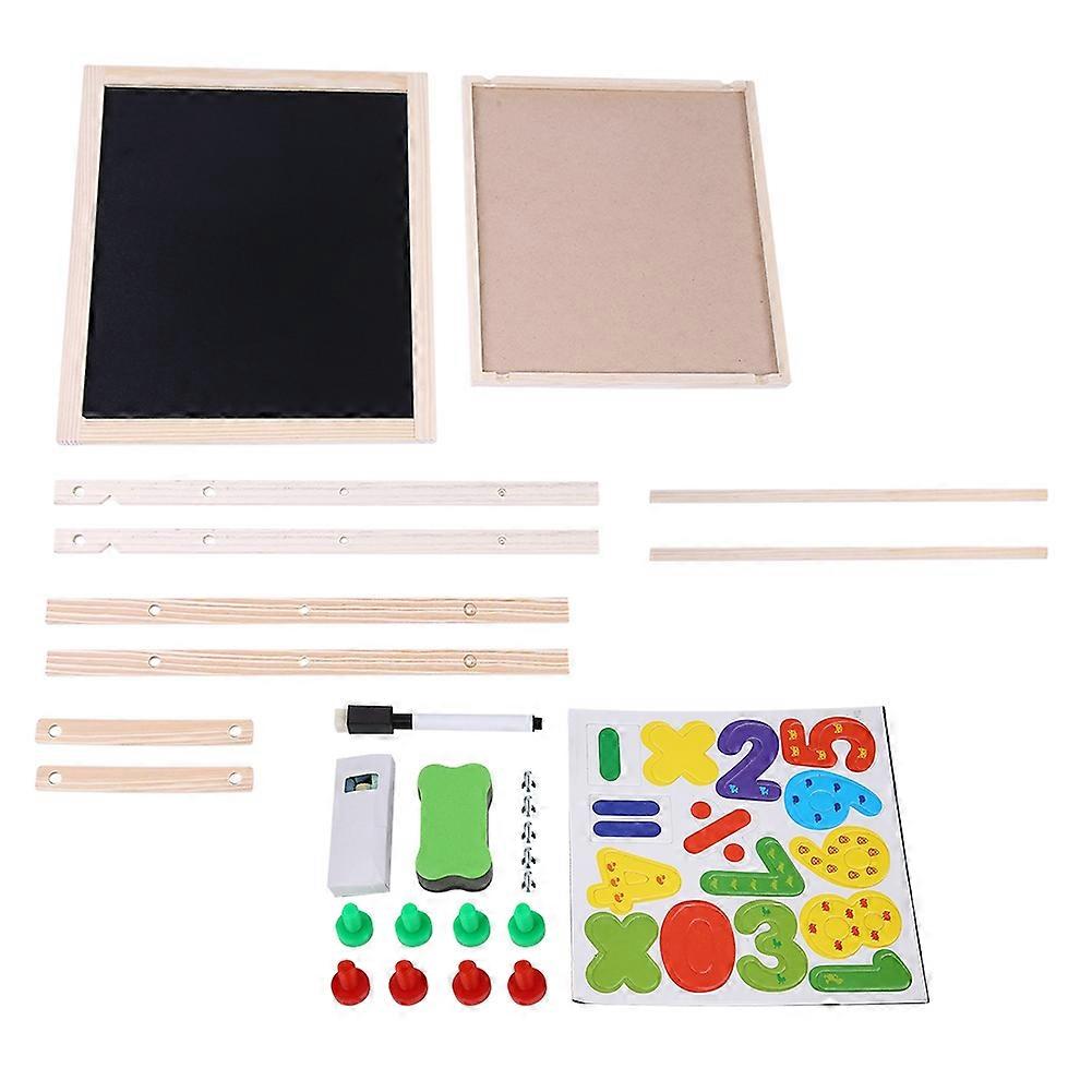 2 In 1 Double Side Baby Kids Child Standing Art Wooden Drawing Board