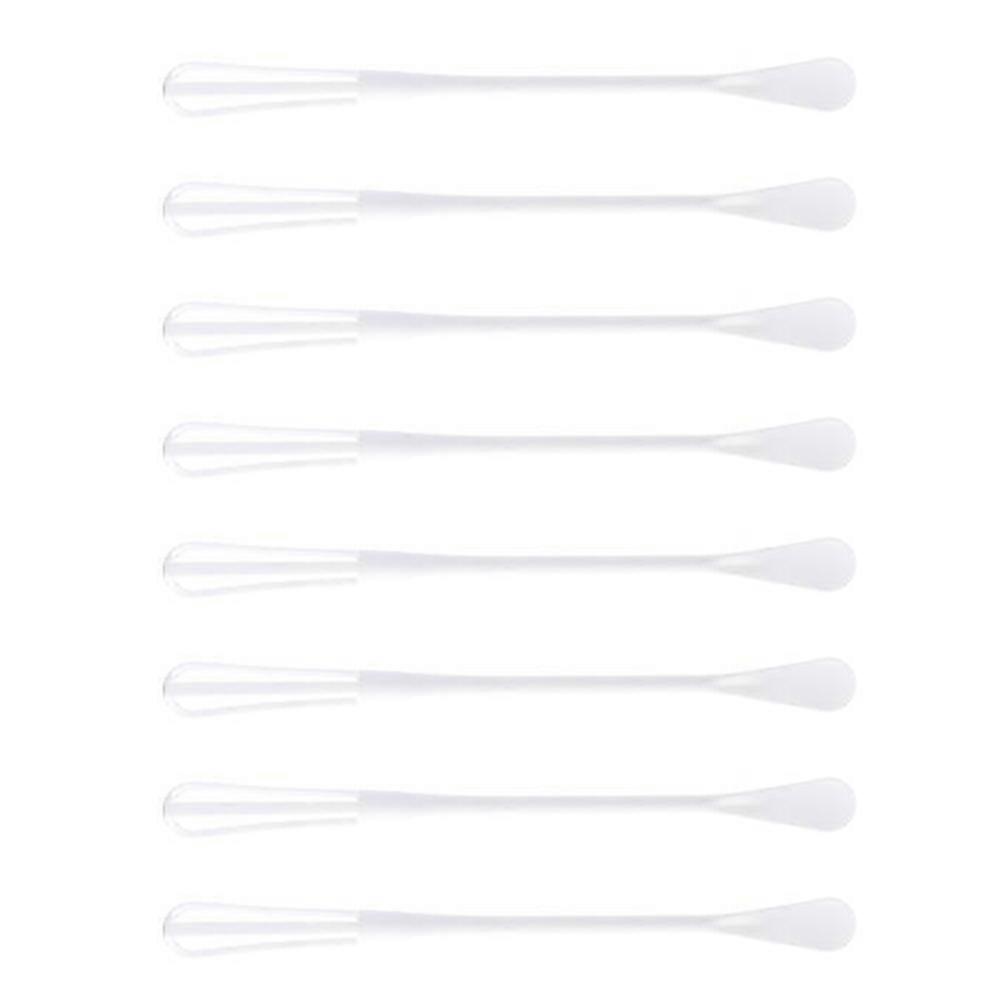 Practical Beaters Mixing Spoons For Baking 8Pcs 22X2CM White PP Material