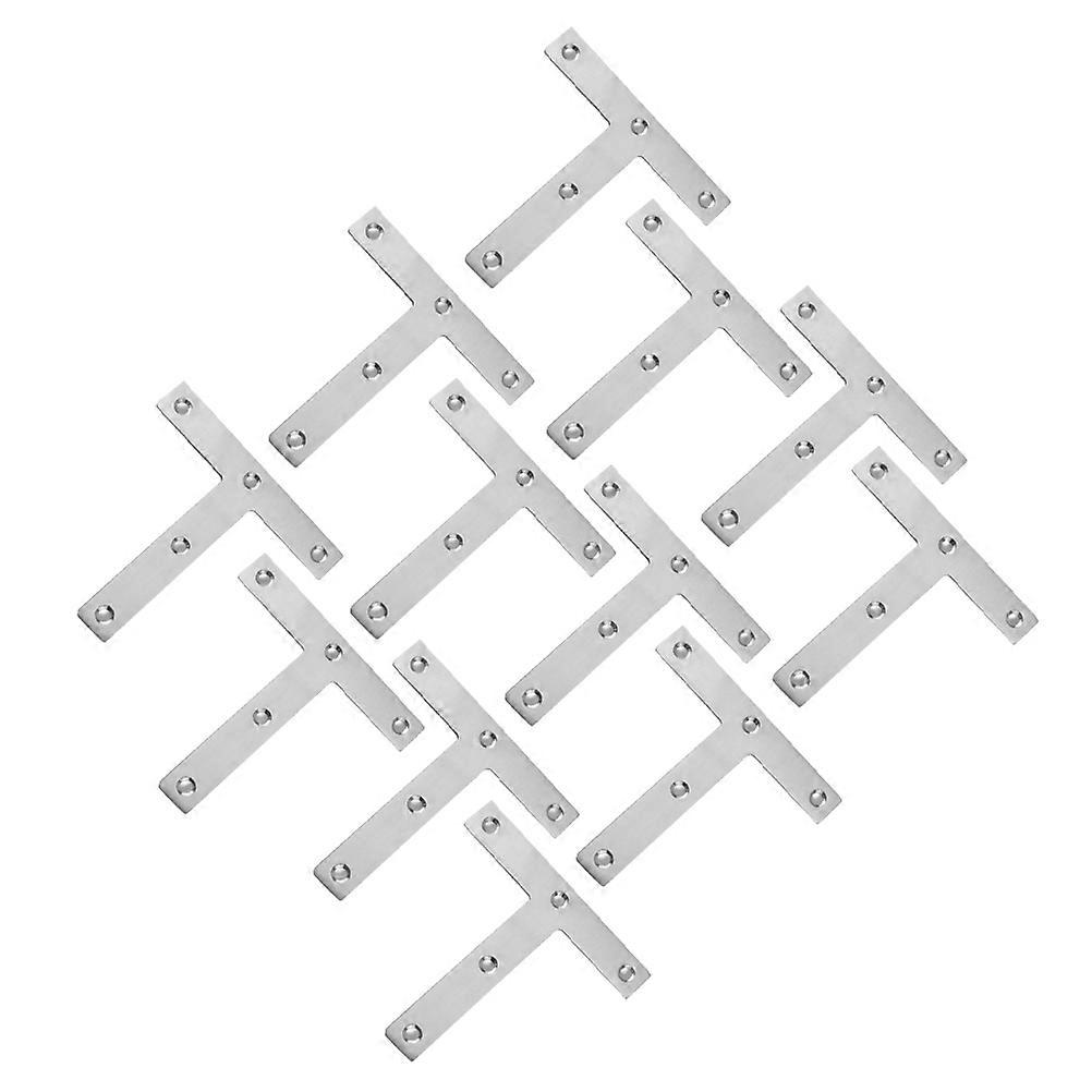 T Shape Repair Plate Flat Mending Brackets Wooden Items Reinforcement 20Set