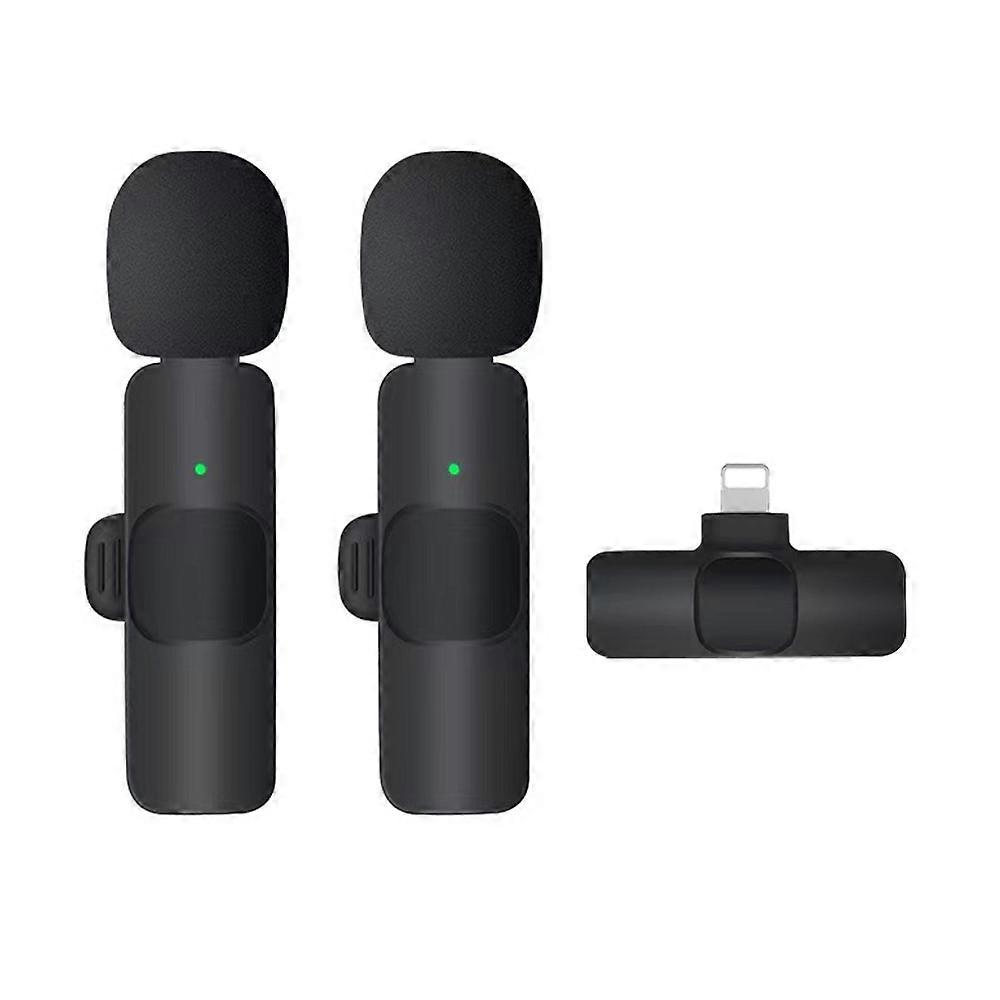 2 Pack Wireless Lavalier Microphones for Android iPhone Recording Live