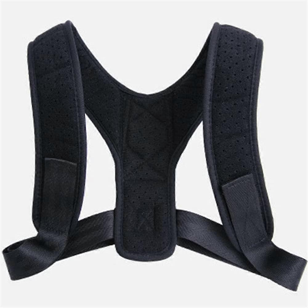 Posture Corrector, Posture Correction Belt for Back and Shoulders, Black, S/M/L/XL (B Black, L)