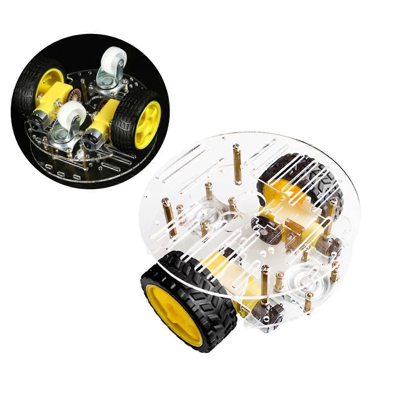 Smart Car Kit for DIY Projects with Double Layer Chassis, Distance Sensors, Obstacle Avoidance, Compatible for Beginners