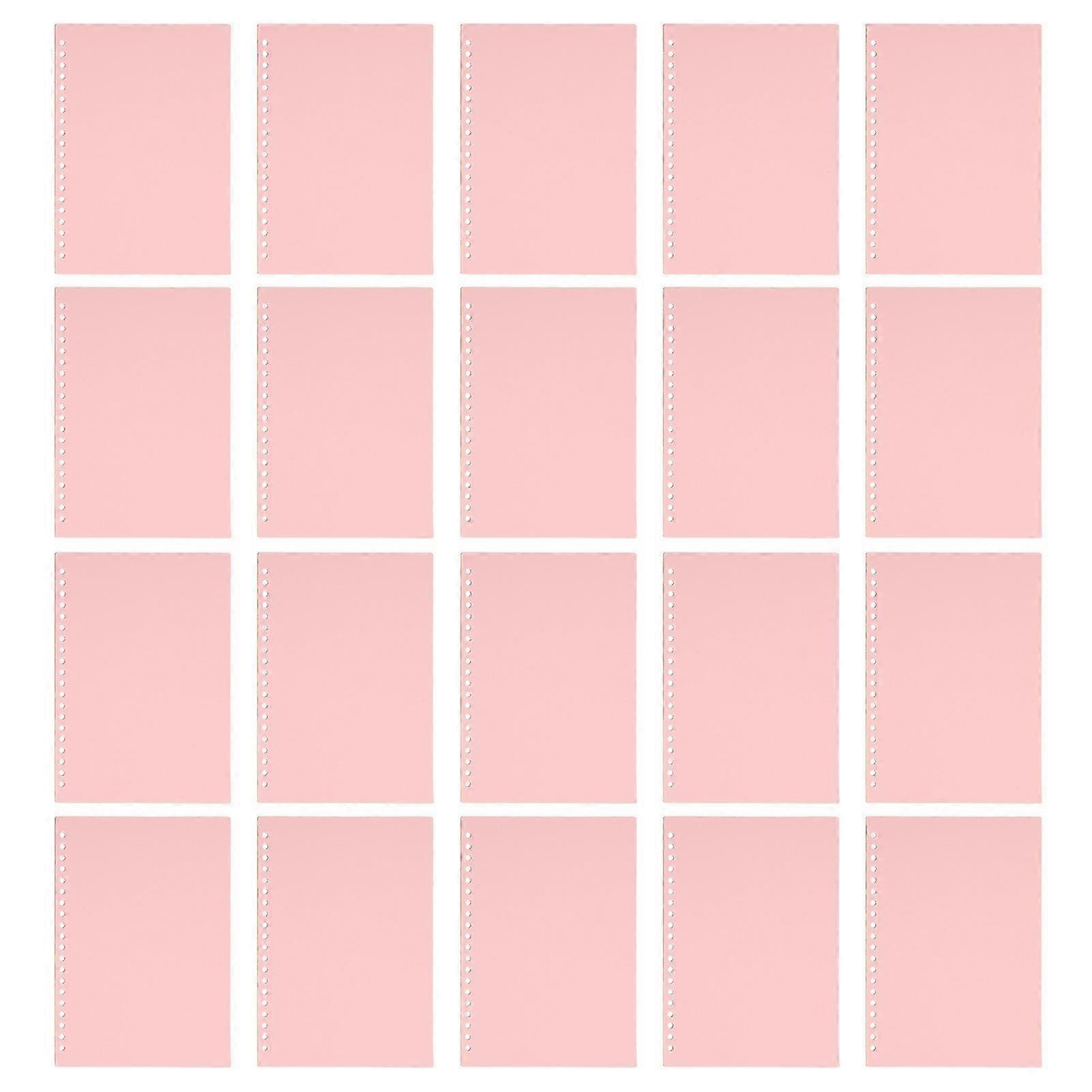 20 Φύλλα A5 20 Τρύπες Εύκαμπτο PP Πλαστικό Χαλαρό Φύλλο Παρουσίαση Δεσμευτική Θήκη Rouge Ροζ