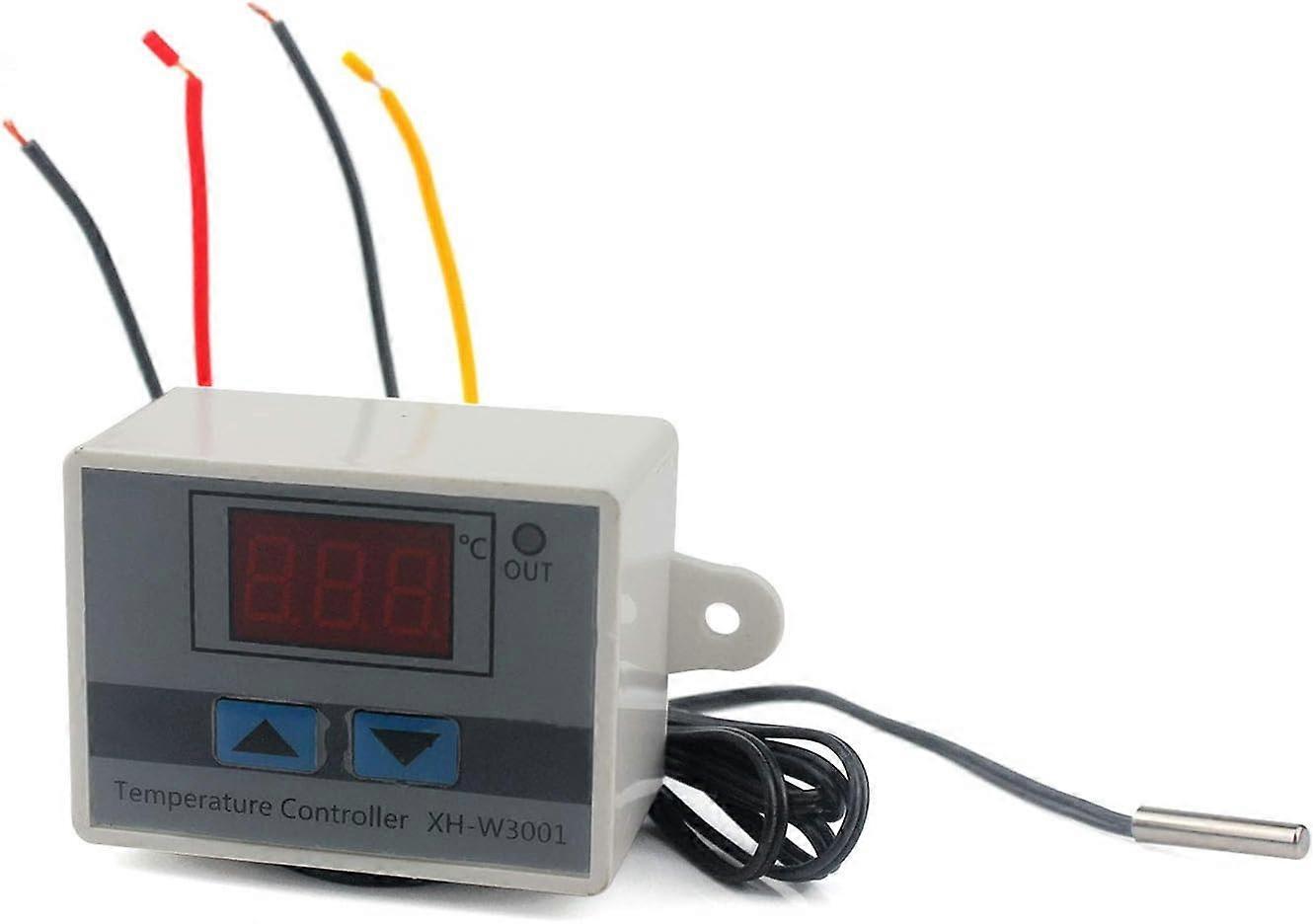 AURA Digital LED Temperature Controller Module, XH W3001 Thermostat Switch ,with Waterproof Probe,(24V/240W)