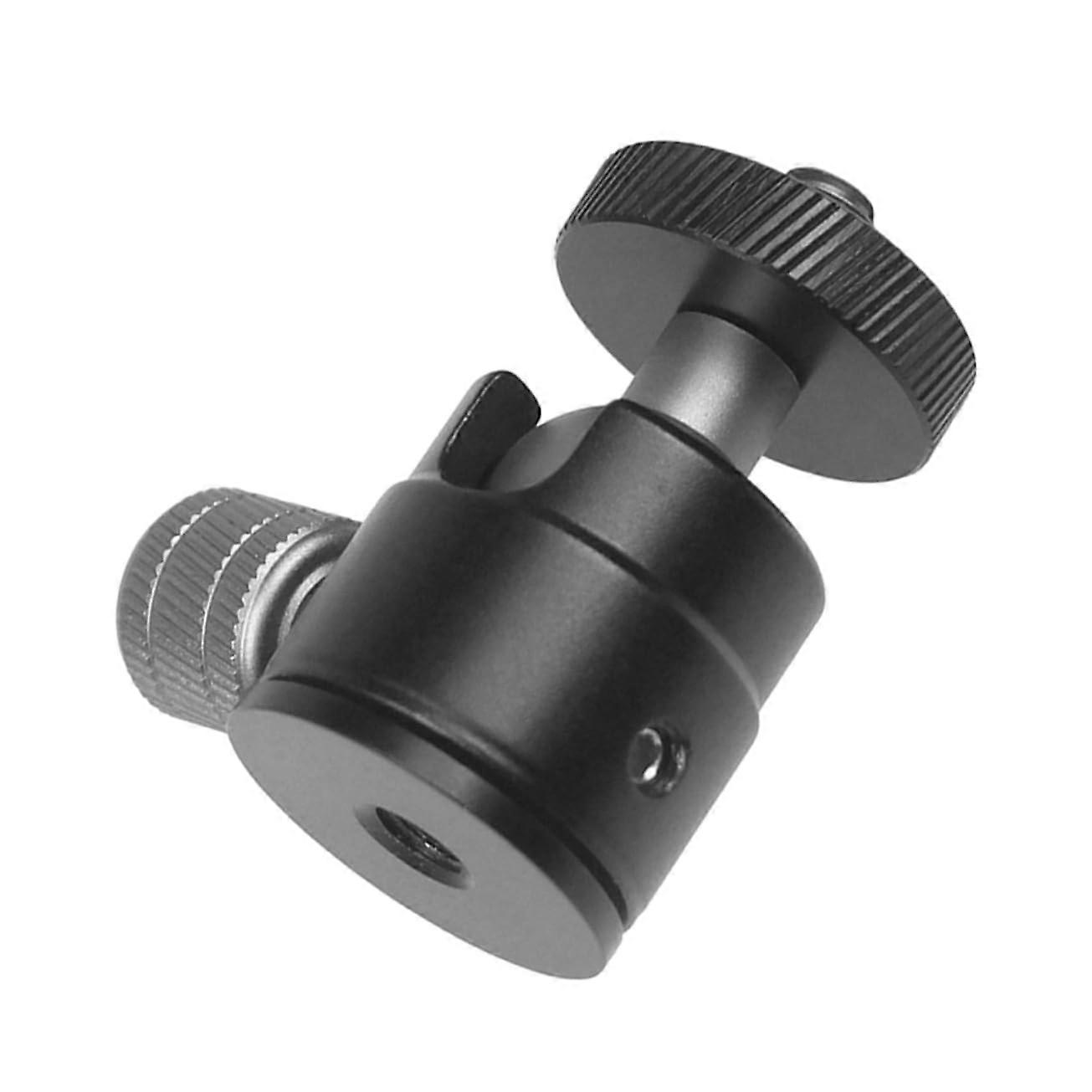 Rotating Camera Adapter Clamp Mount Tripod Head Microphone Accessories Black Aluminium Alloy