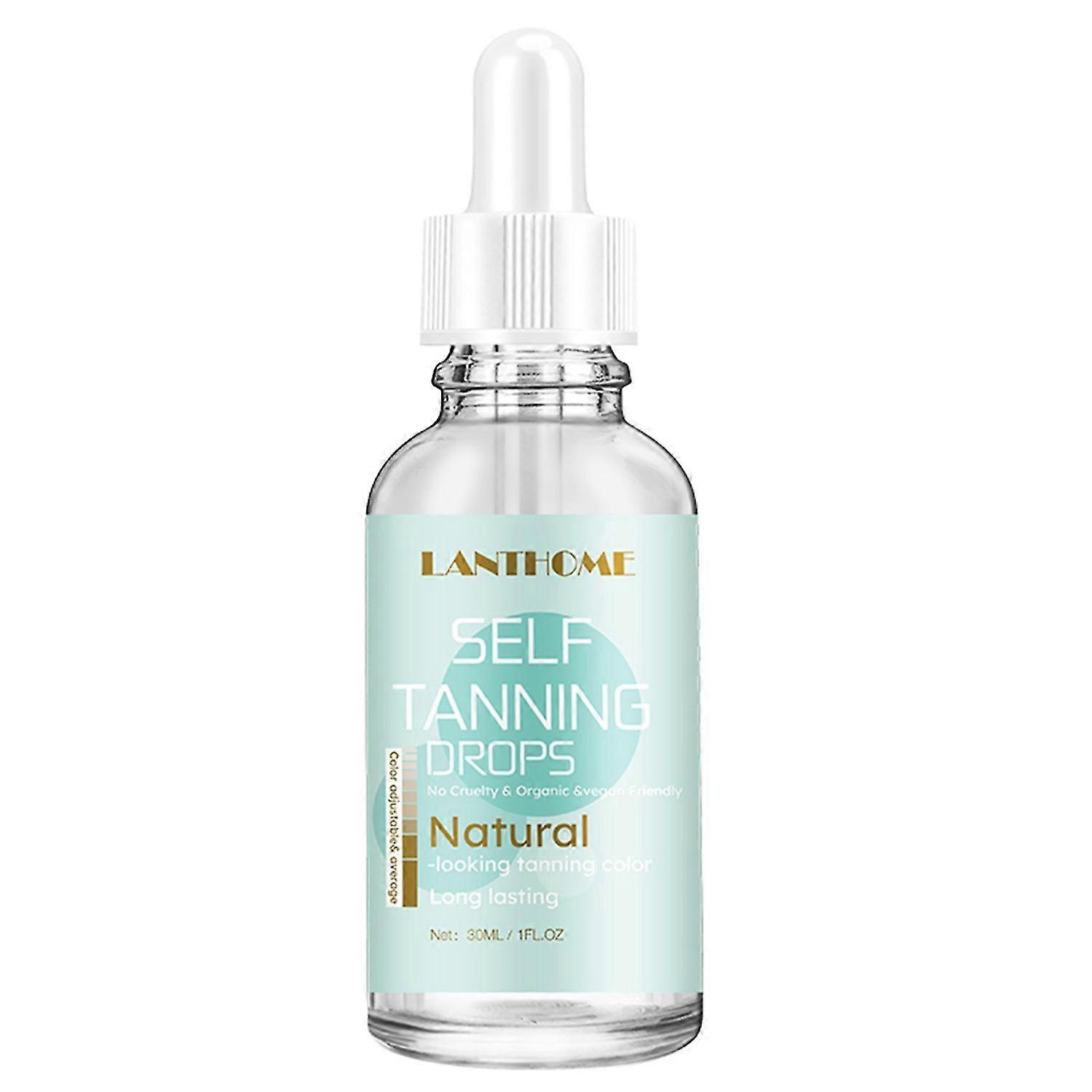 2025 LANTHOME 30ml Autobronzant Gouttes Non collantes Bronzage Rapide Couleur Réglable Moyenne