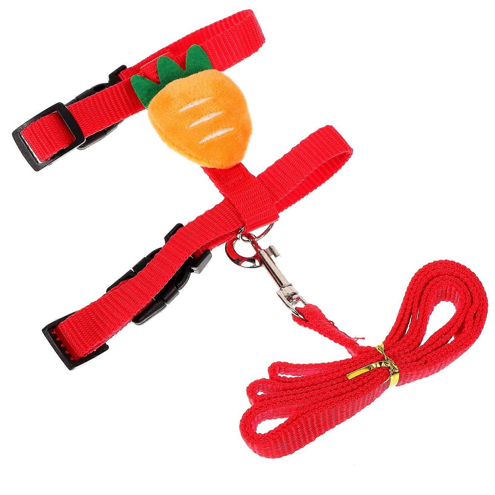1 Set Adjustable Rabbit Harness and Leash for Small Pets, Durable Bunny Leash for Kittens and Other Small Animals
