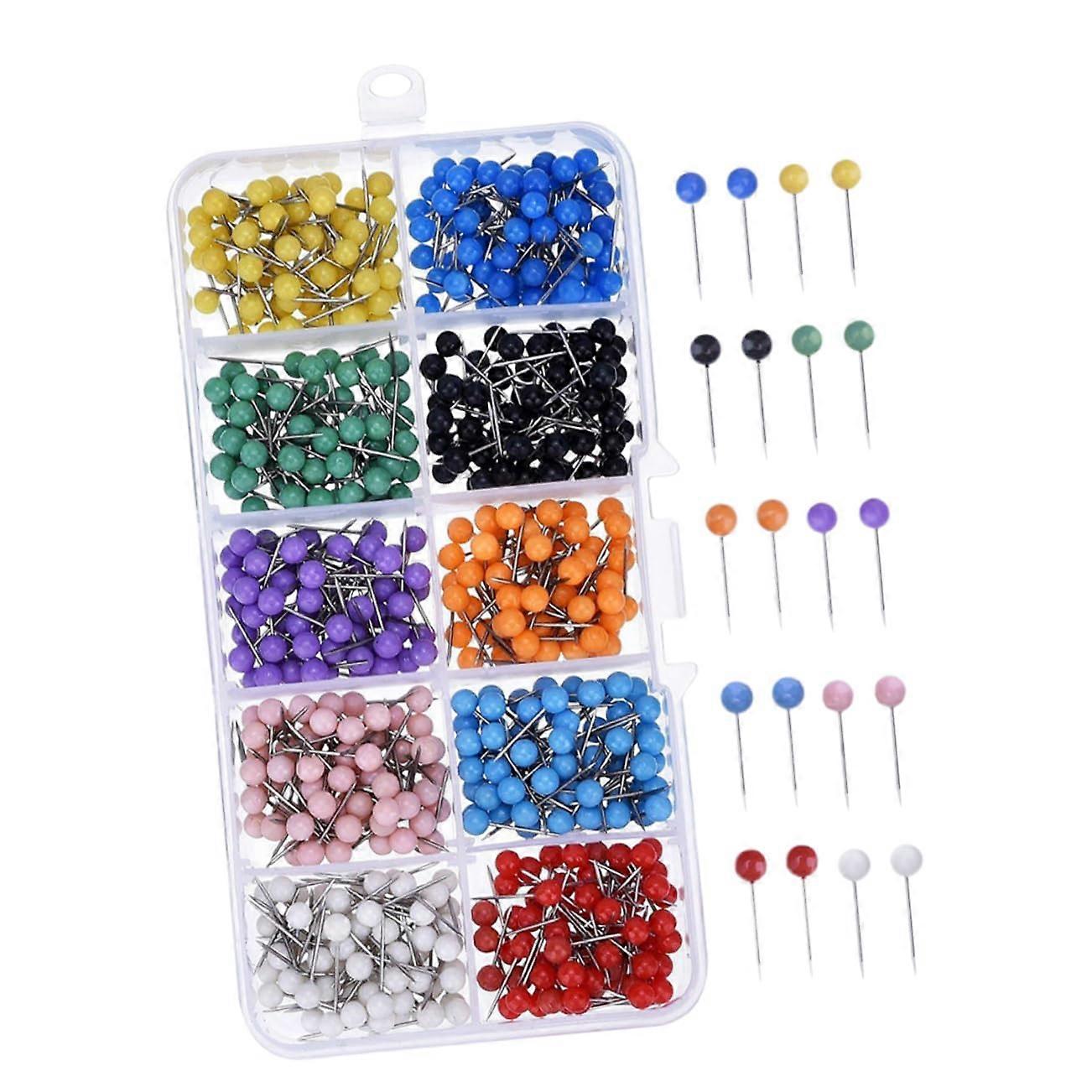 600 Pieces Multifunctional Push Pins Classic Push Pins for Notice Boards Office Supplies Attaching Photos Notes and Artworks