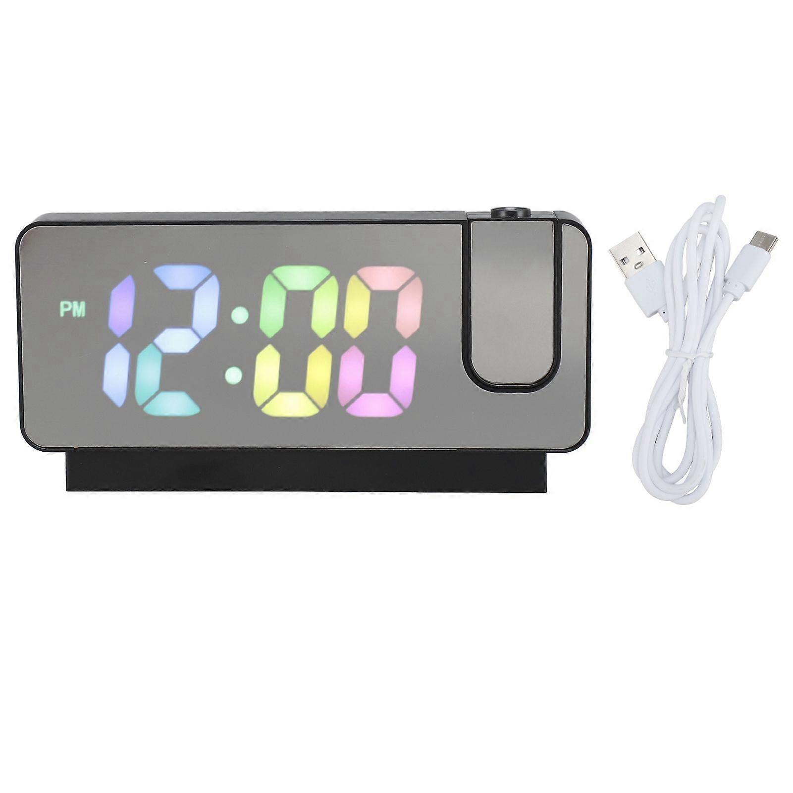 2025 Latest Model  Projection Alarm Clock Adjustable Brightness Colorful