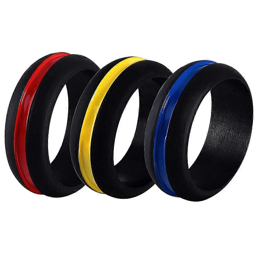 Couple Rings Round Shape Scratch Resistant for Special Occasions Party Adults Size 10 3Pcs
