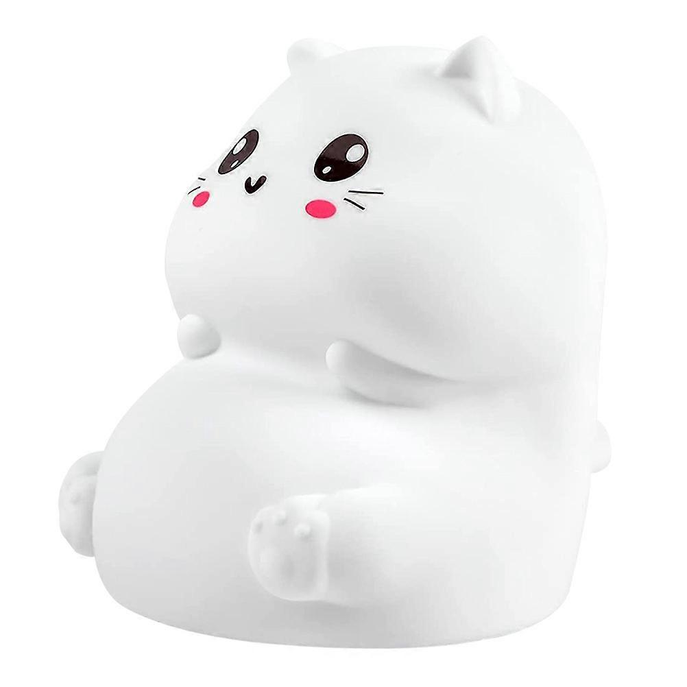 Silicone Cat Lamp with Color Changing Light for Home Bedside Night