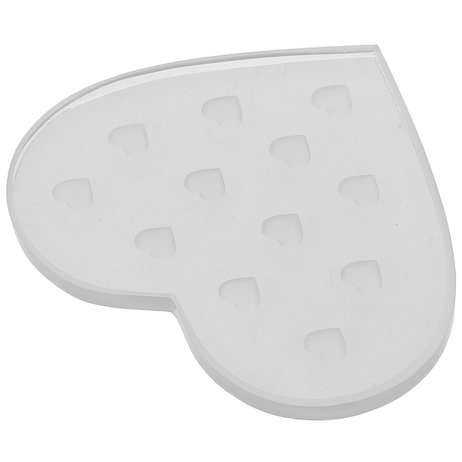 Eyelash Grafting Plates Heart-Shaped Glass 6.5x5.5cm Glue Storage For Professionals 1Pack