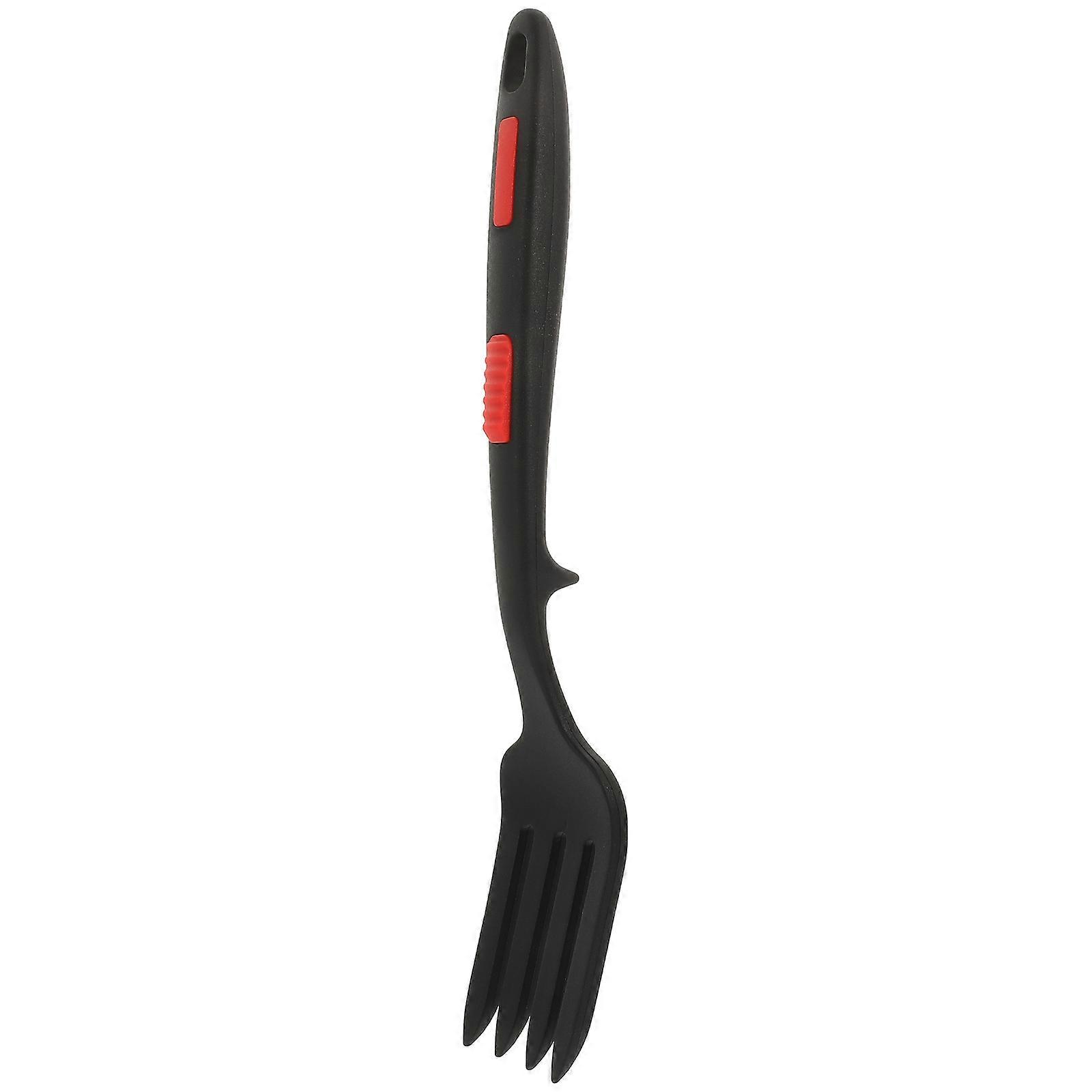 Wear-Resistant Dinner Fork Multi-Function Silicone Fork Black For Family Use 11.6×2.1×0.8in 1Pcs