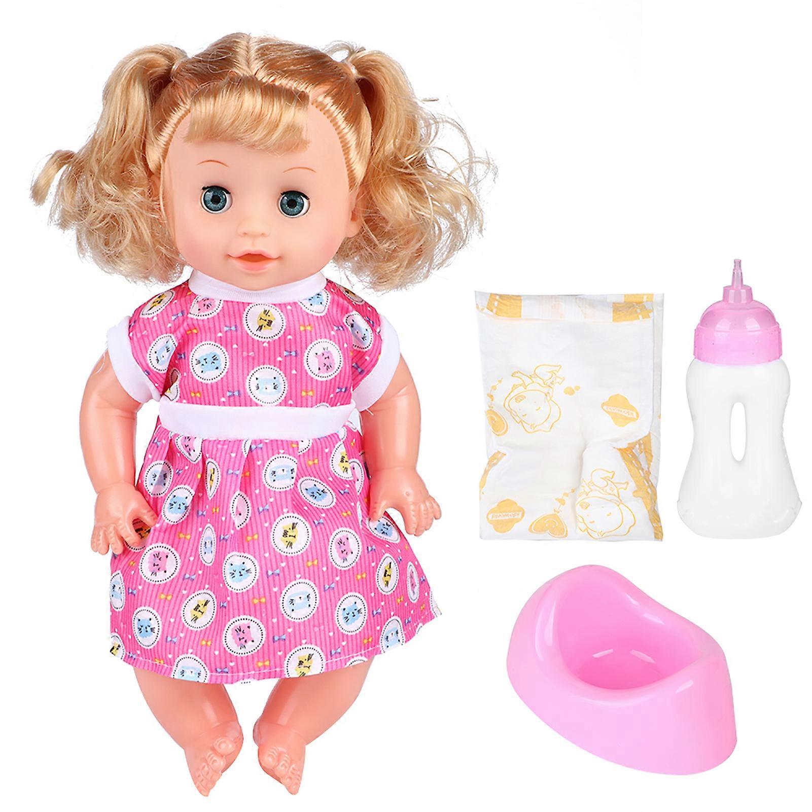 Baby Doll Toy Highly Simulation Children Educational Pretend Play Doll Toy with Sound Effect