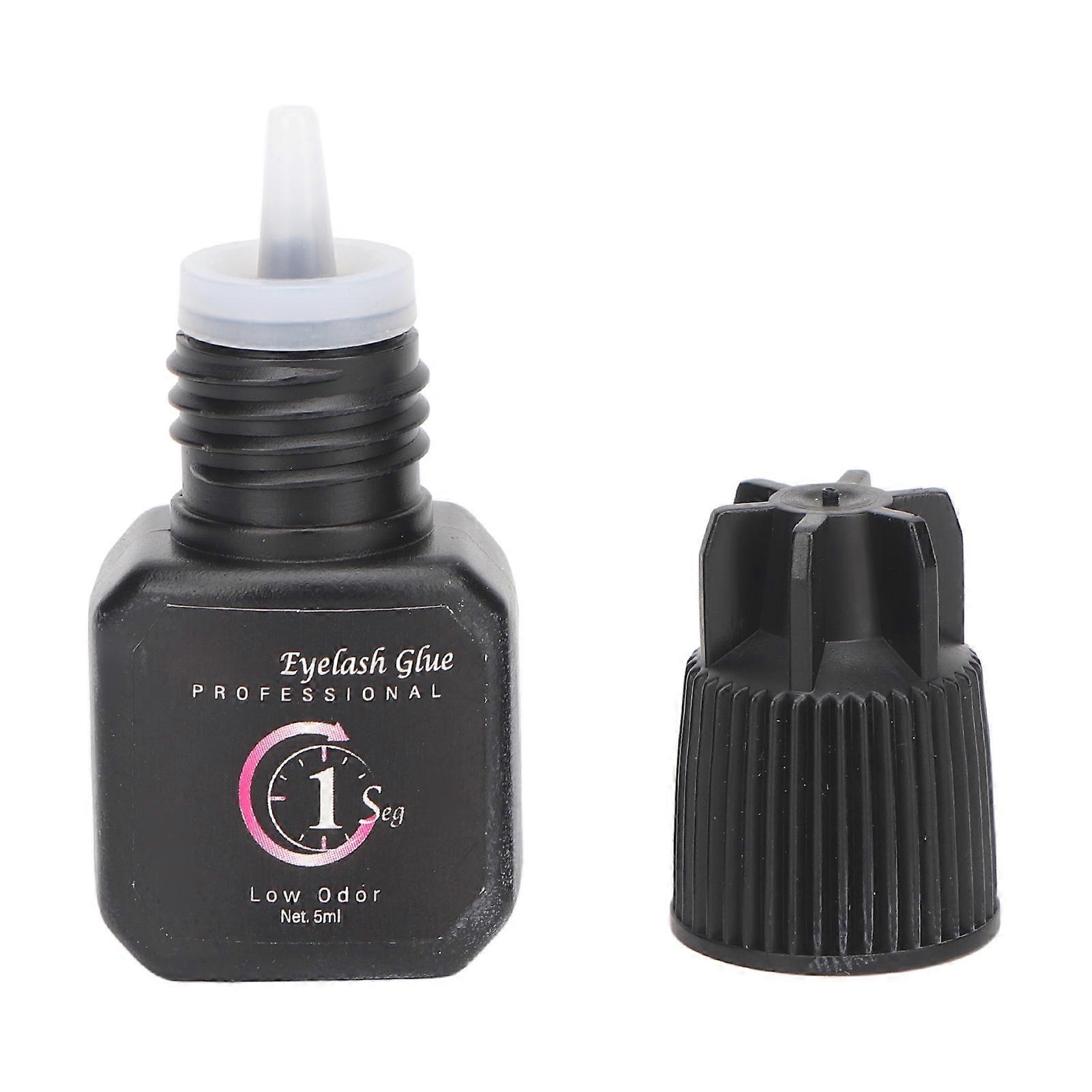 Eyelash Extension Glue 1S Drying Time 60 Days Lasting Less Odor Hypoallergenic Individual Lash Glue 5ml Black