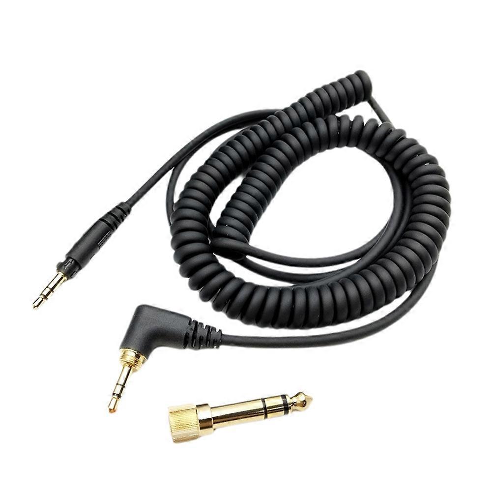 Spring Headphone Cable for Technics EAH-DJ1200 Headset Replacement Cable with 3.5mm and 6.35mm Connectors