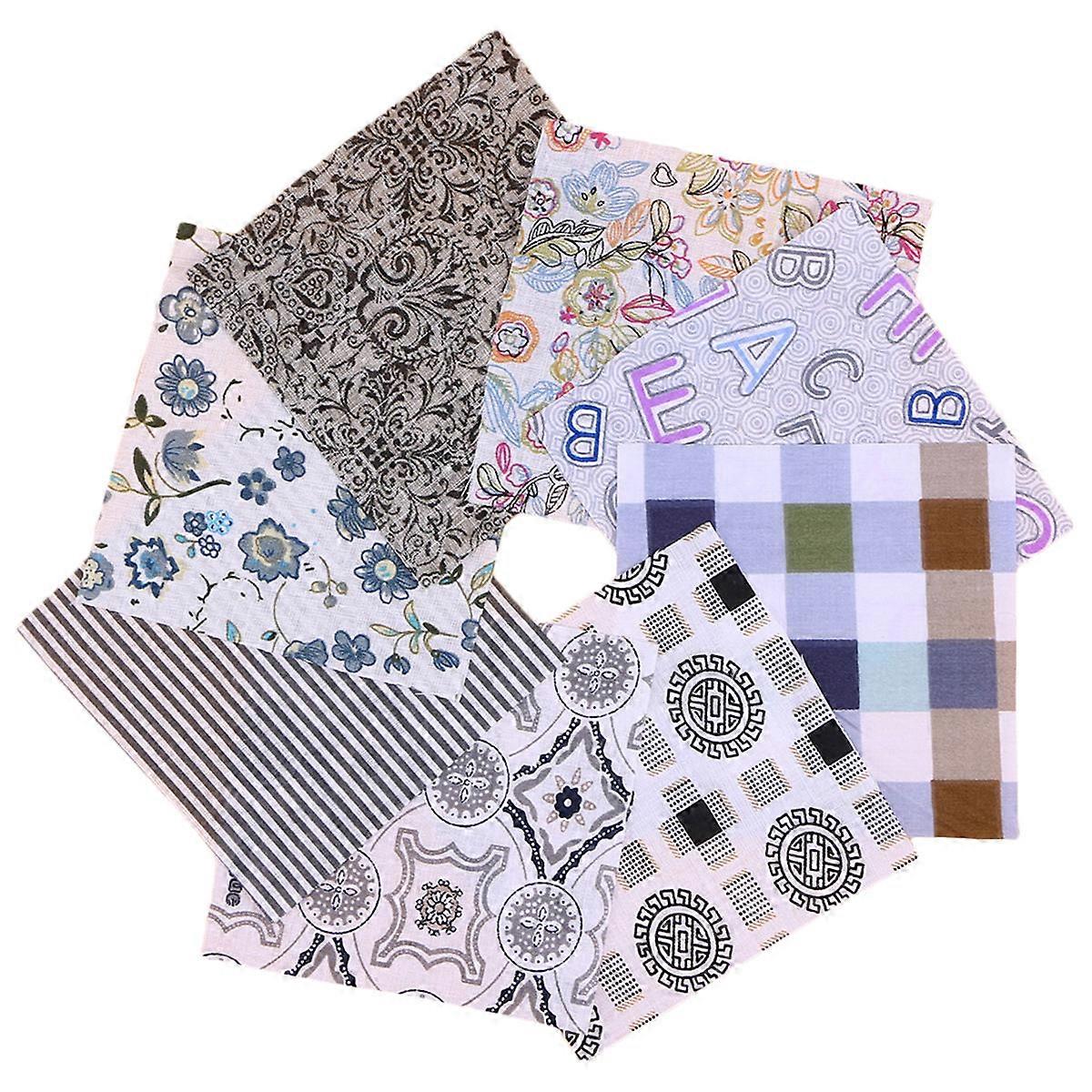 Printed Cotton Fabric Patchwork Cloth Craft Projects 10x10cm 50Set