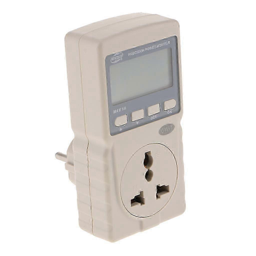 GM87 220V LCD Digital Power Energy Meter Power Factor Frequency Monitor