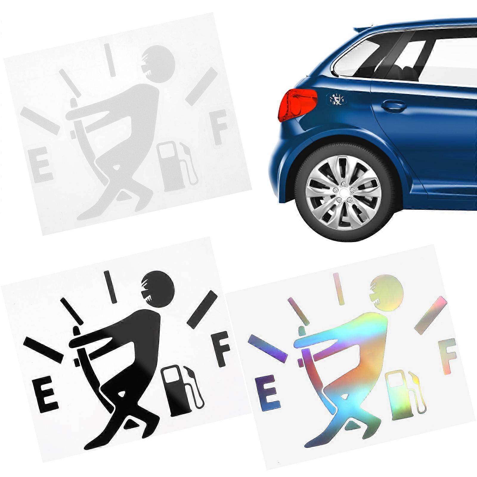 3 Sheets Wear Resistant Decorative Car Stickers, Chic Gas Gauge Decals for Vehicle Personalization, Easy to Apply, Pet Material for Car Enthusiasts