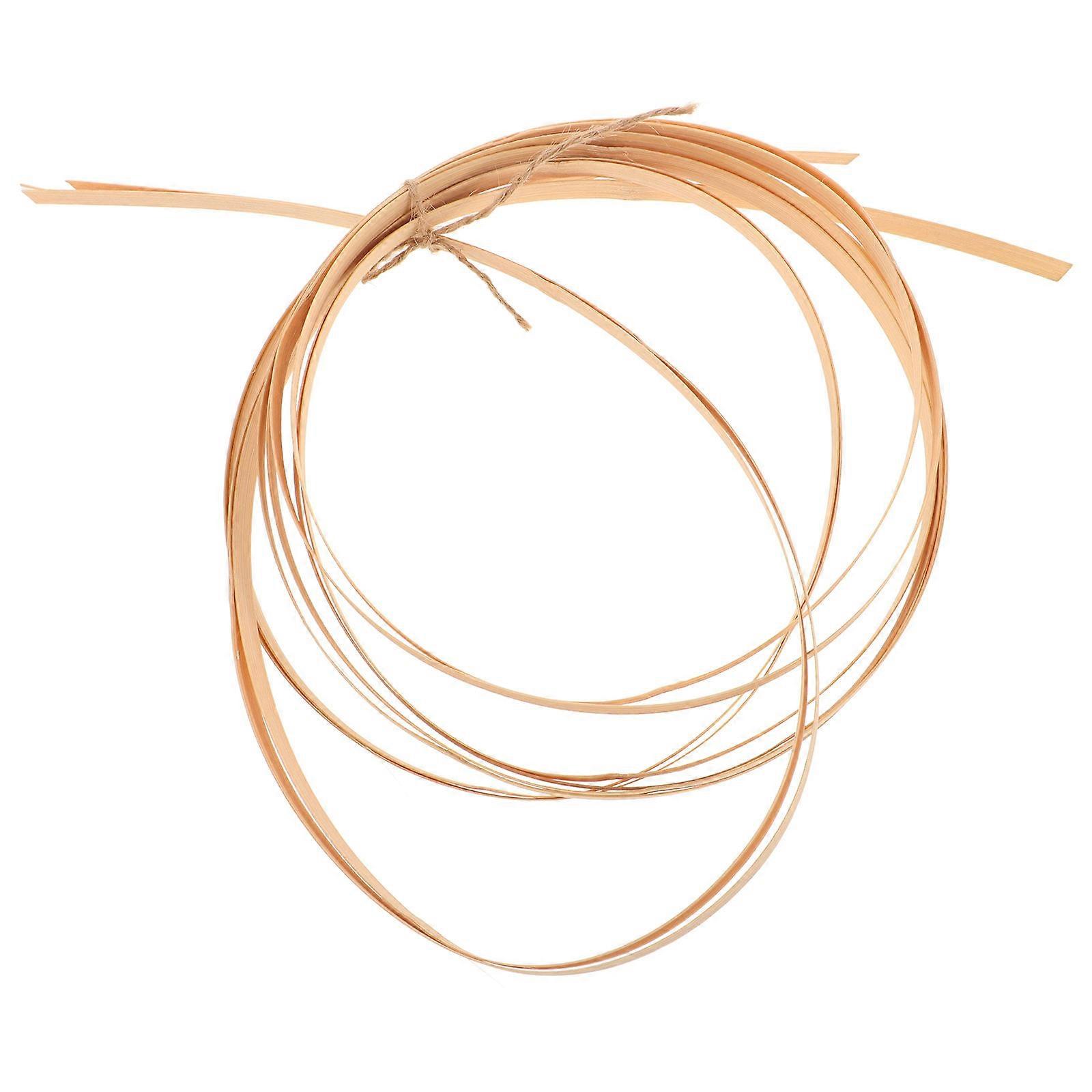 Materiale Stripe Bambus Stripe For DIY Veving Håndverk Glatt overflate Flat Stripe Beige 400.00X1.00X0.10CM 2 ruller