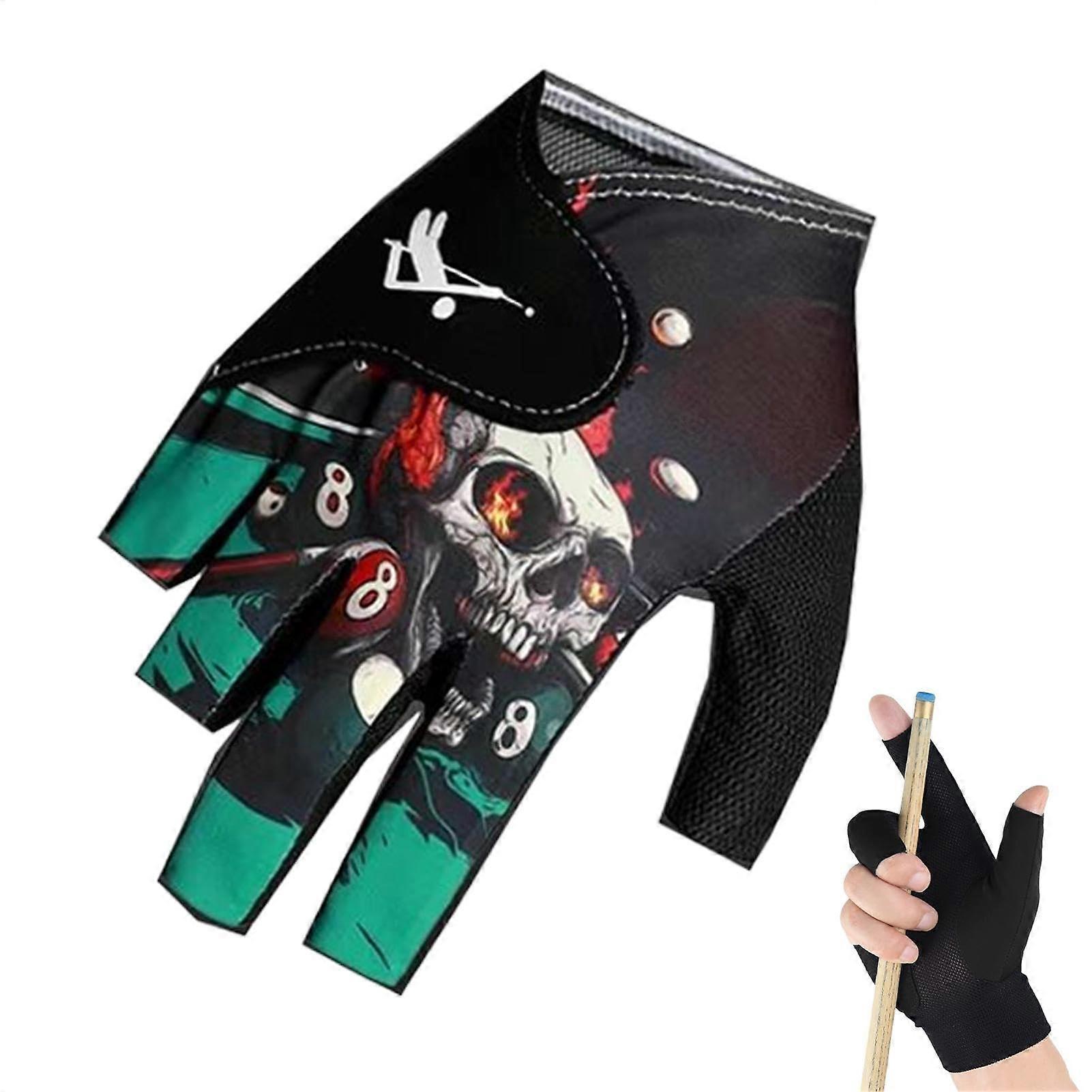 Pool gloves for women, pool cue gloves for men Left/Right hand with breathable halffinger gloves