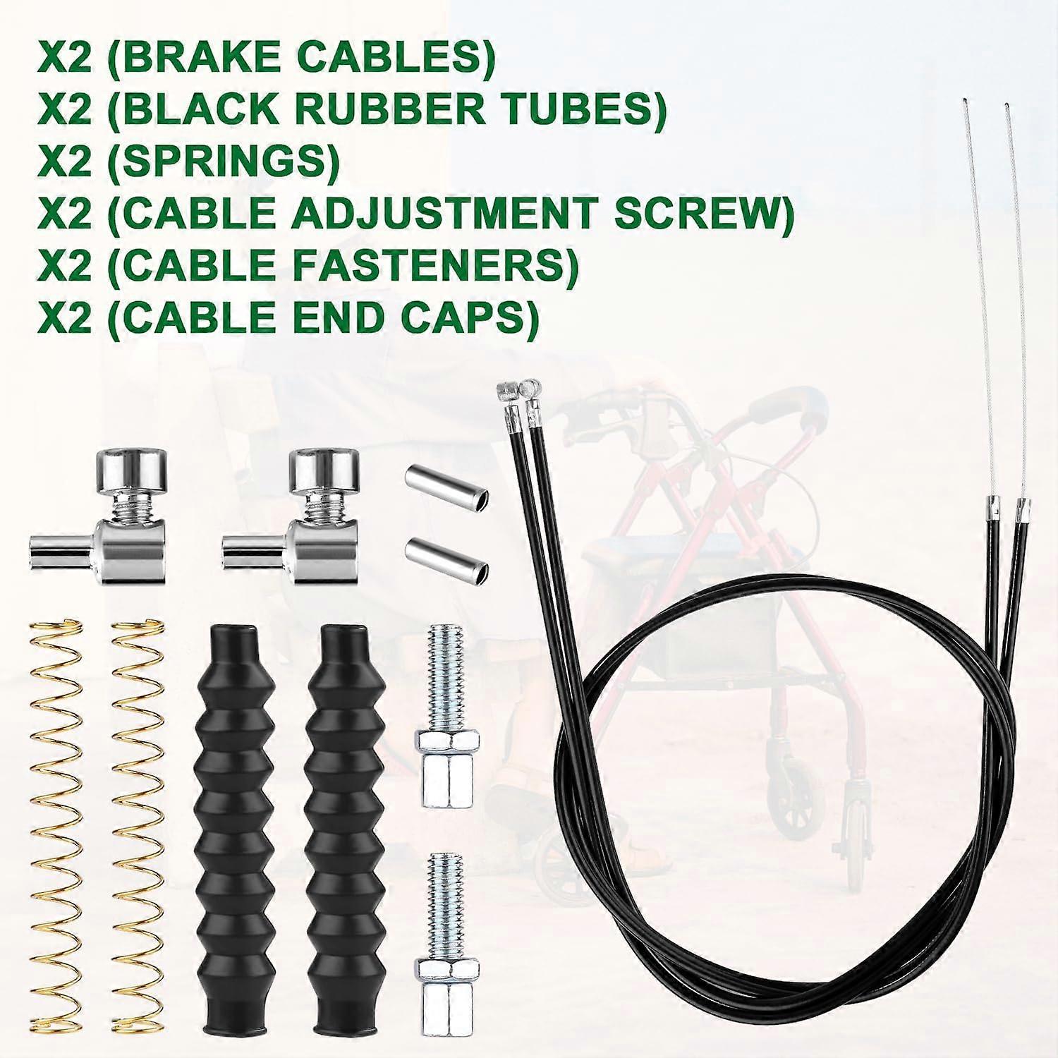 Câble de frein de déambulateur, 14 pièces de rechange