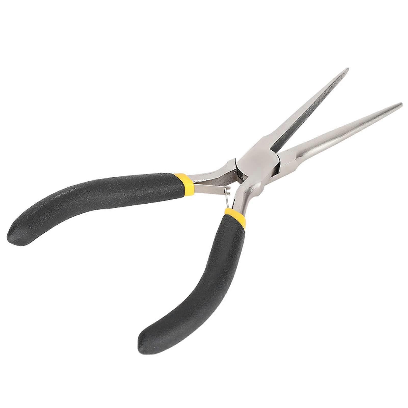 Long pointed pliers, straight pointed pliers, long pointed wire loop fine pliers, long flat pliers, pliers set for  and DIY supplies