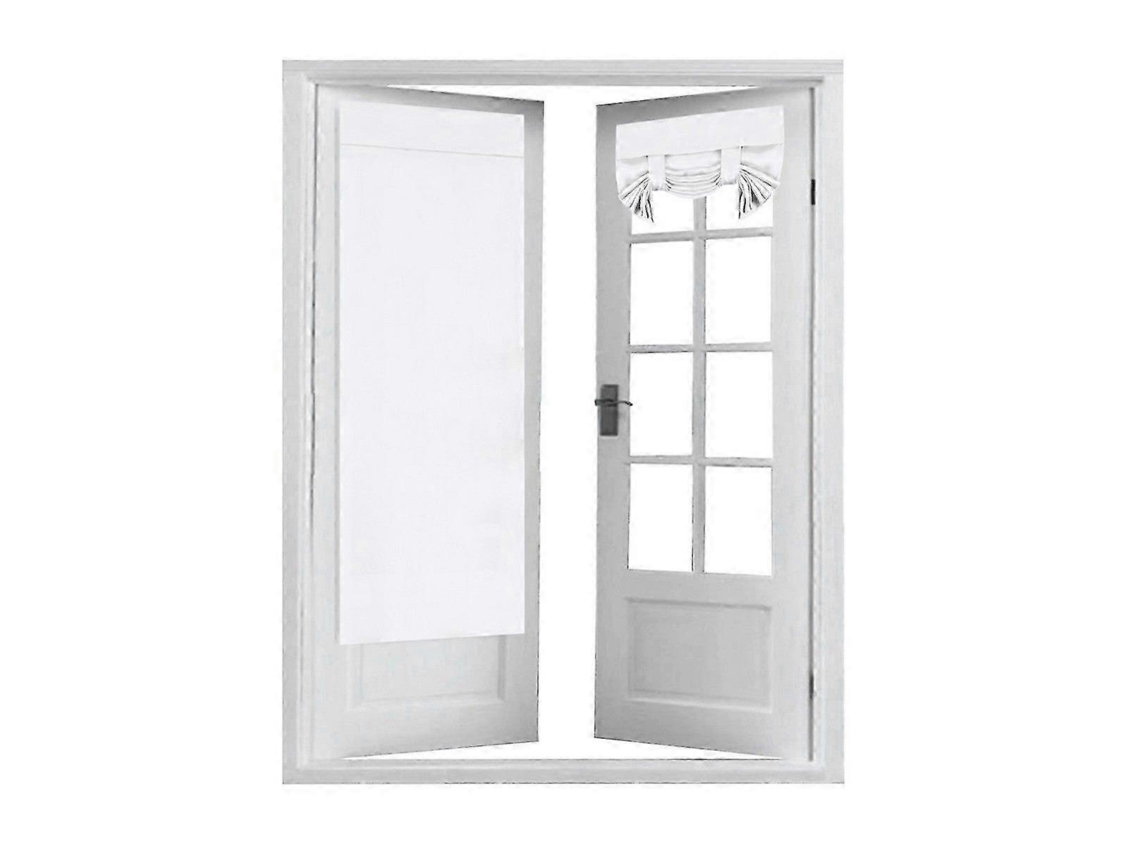 2025 Pair of Self Adhesive Privacy Door Curtains Thermal Window Curtain Panel White