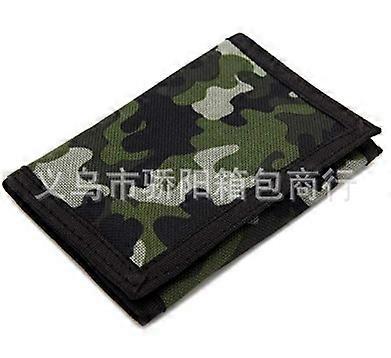 Source manufacturer men's wallet men whole camouflage cloth wallet folding polyester purse short look forward to cooperation black