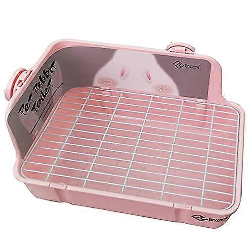 Cat Litter Tray Rabbit Hamster Toilet Square Double Buckle Removable AntiTip