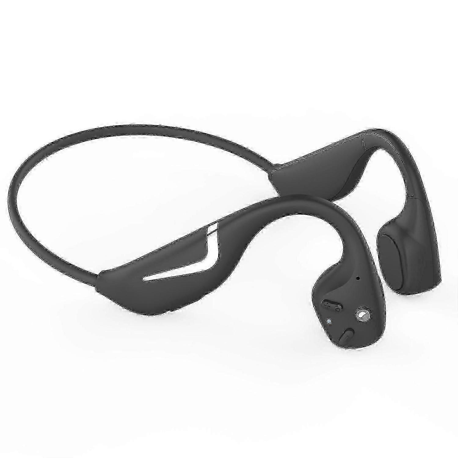 Knochenleitungskopfhörer Bluetooth mit Mikrofon, IP67 wasserdicht zum Laufen, Trainieren, Radfahren (Schwarz)